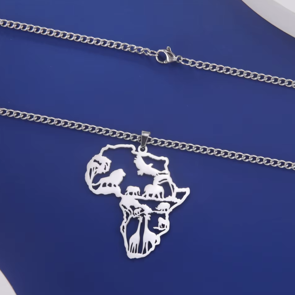 Collier Afrique Animaux Métal