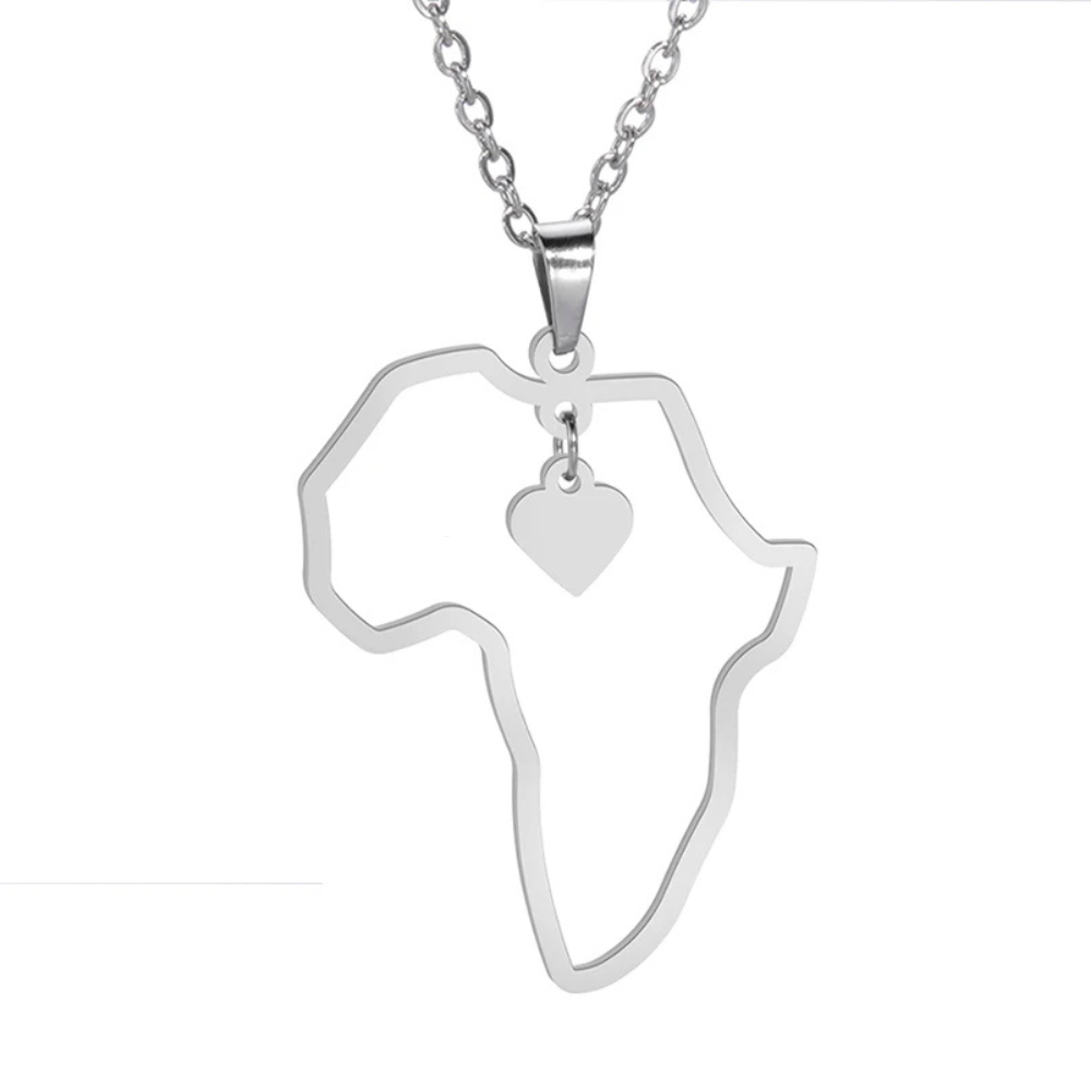 Collier Afrique Breloque Coeur