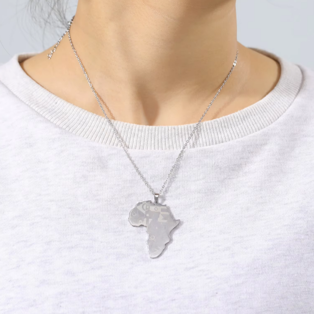 Collier Afrique Drapeau Argent