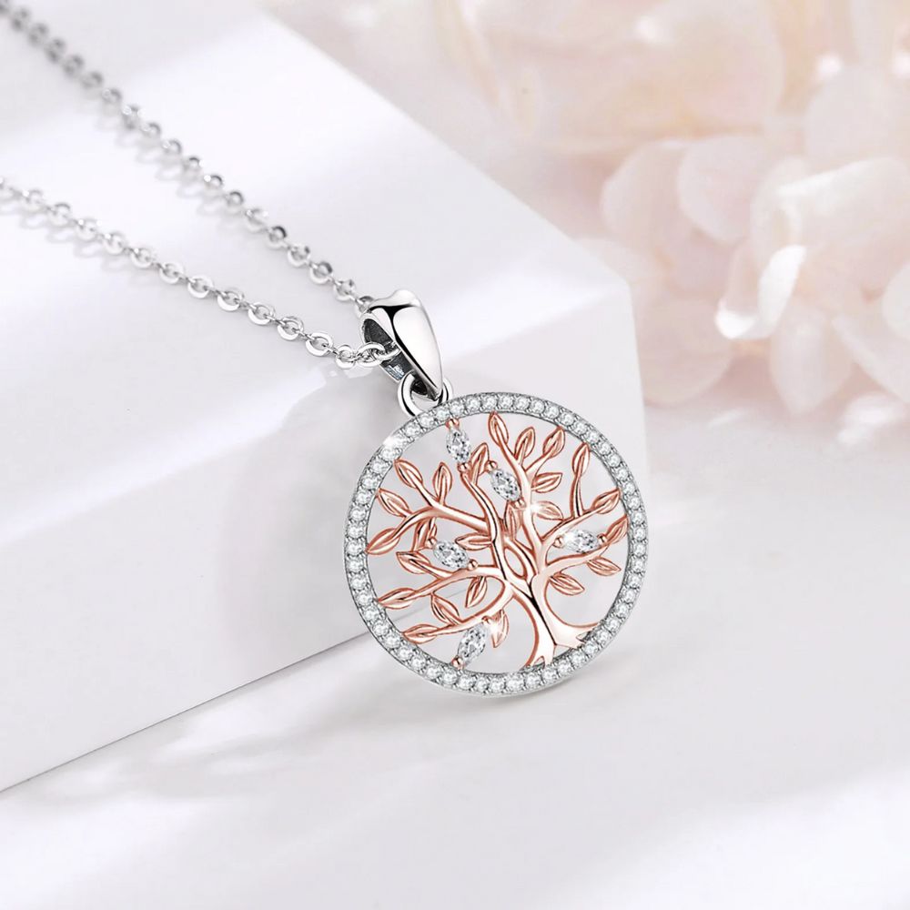 Collier Arbre de Vie Rose