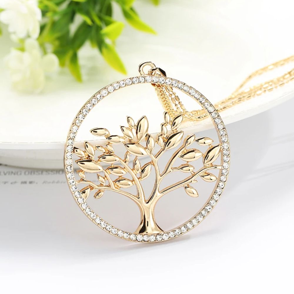 Collier Arbre de Vie Diamant Or