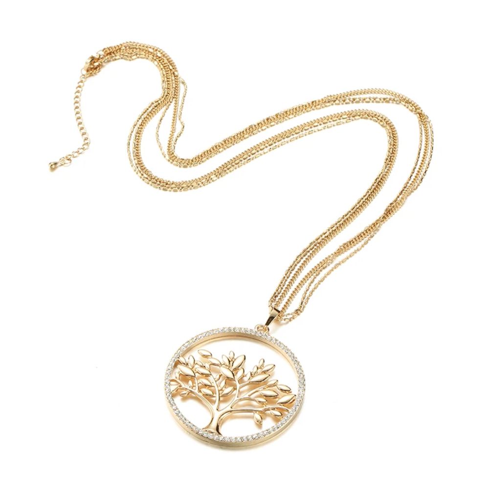 Collier Arbre de Vie Diamant Acier