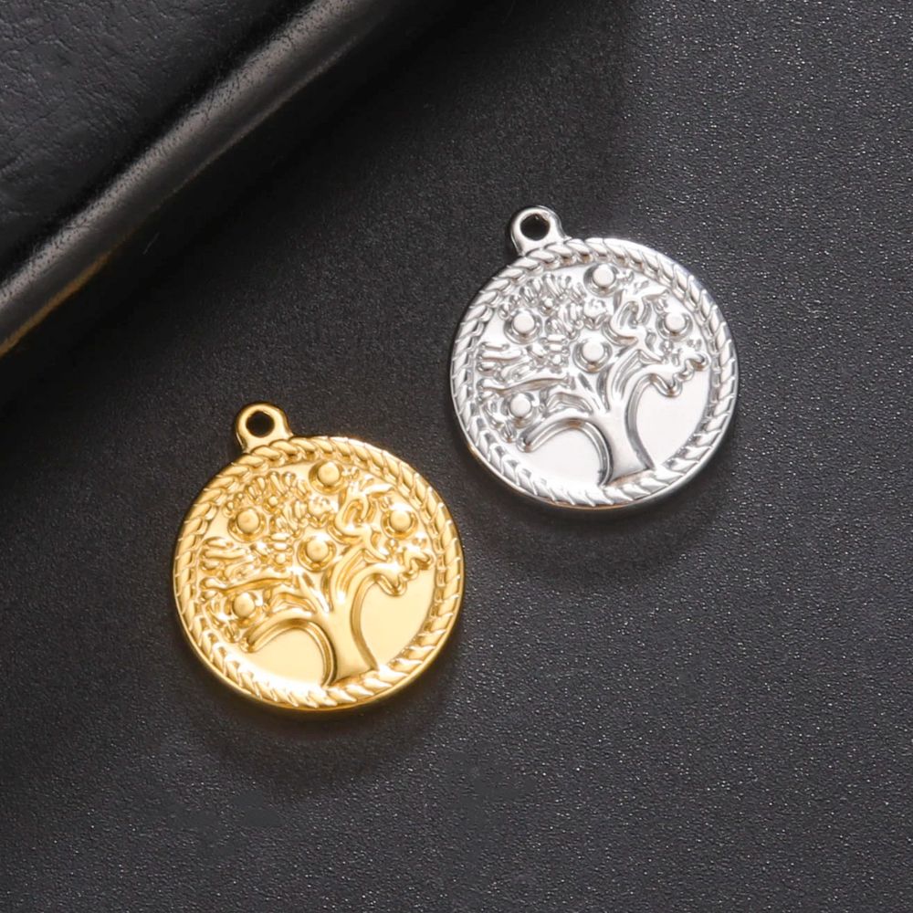 Collier Arbre de Vie Médaille Acier