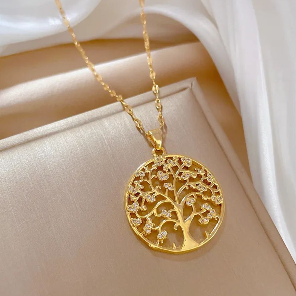 Collier Arbre de Vie Or Jaune Métal