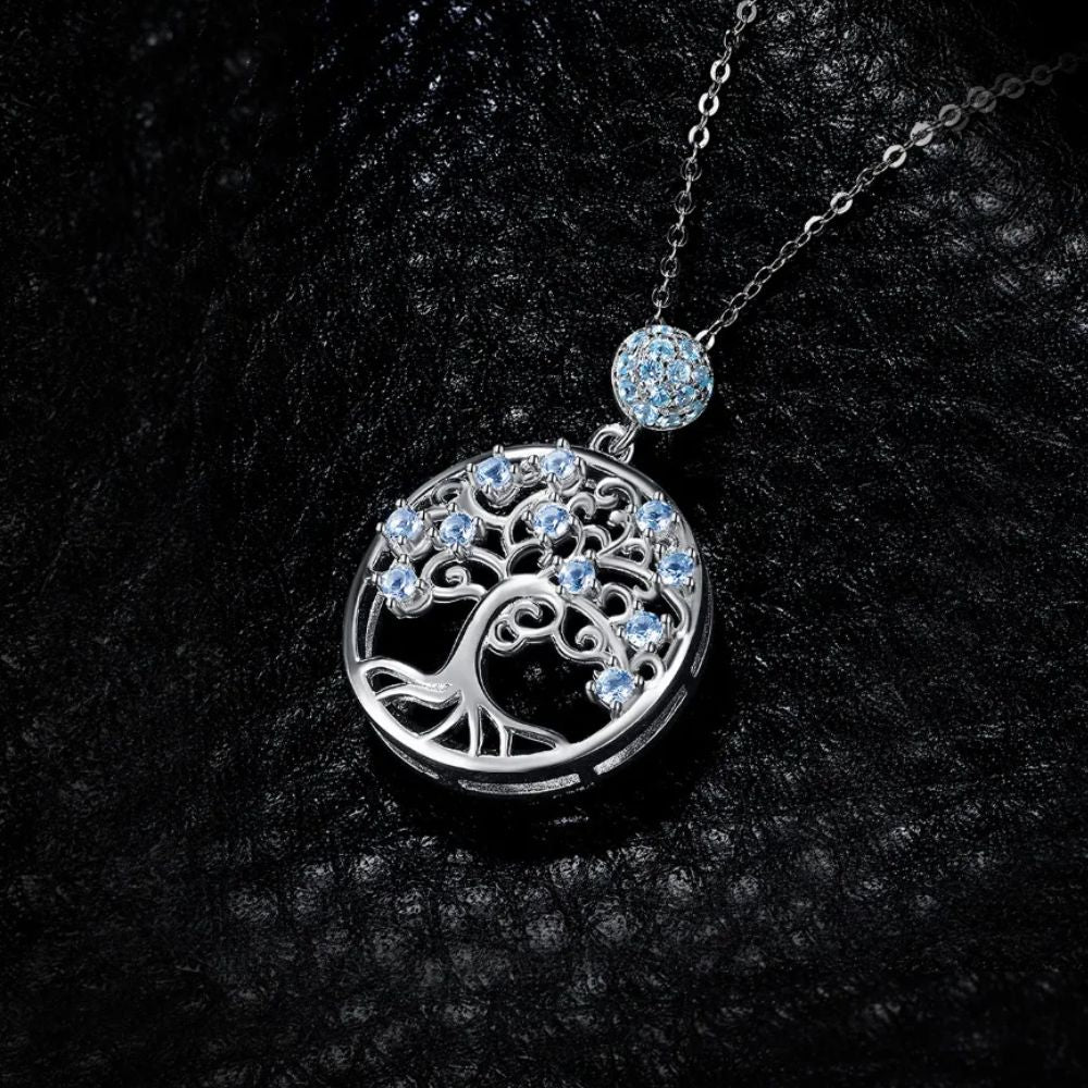 Collier Arbre de Vie Perle Métal