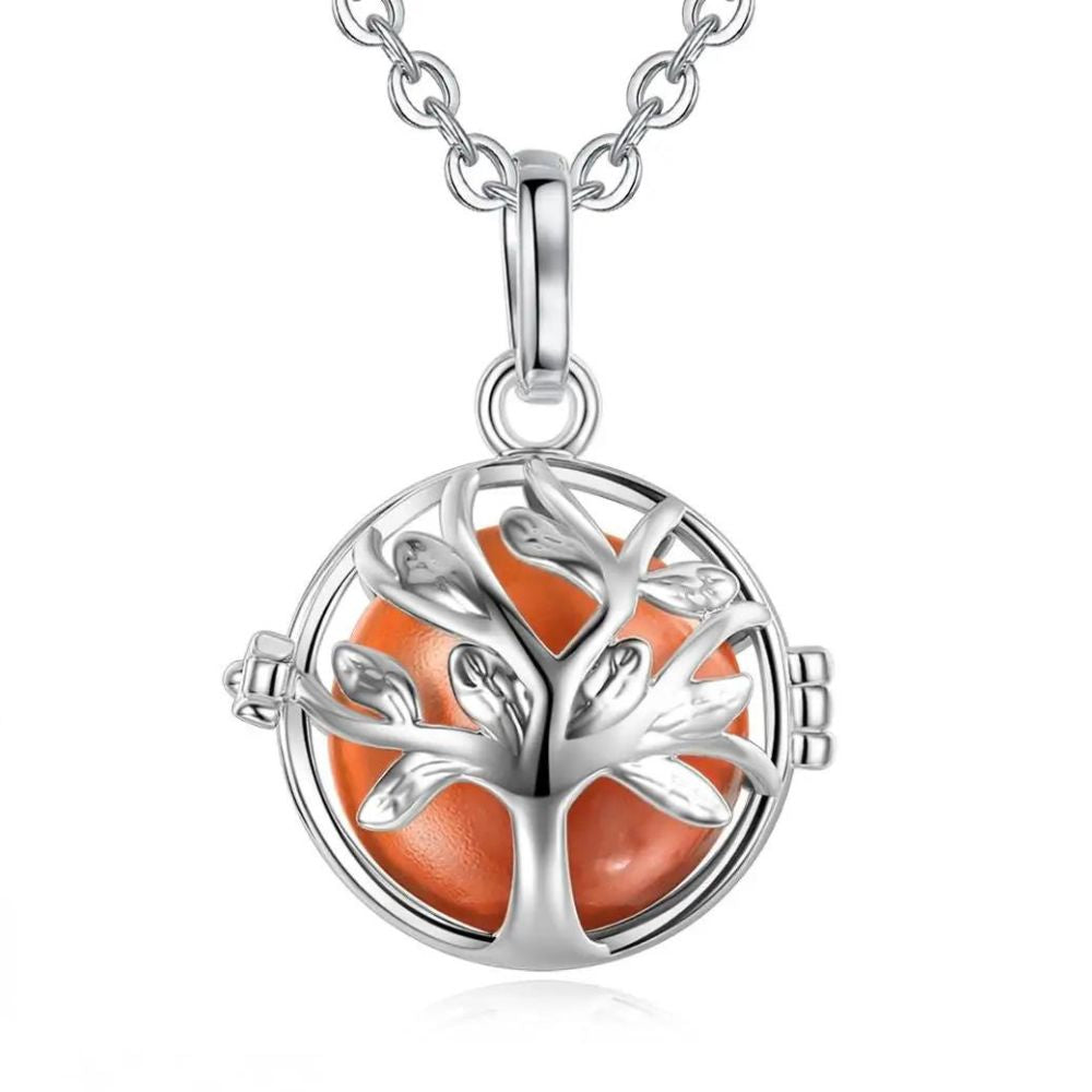 Collier Arbre de Vie Pouvoir Orange