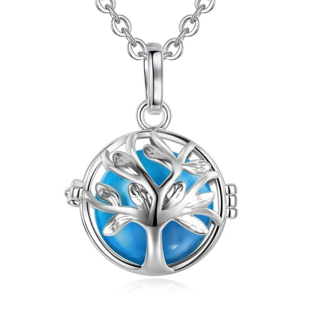 Collier Arbre de Vie Pouvoir Bleu