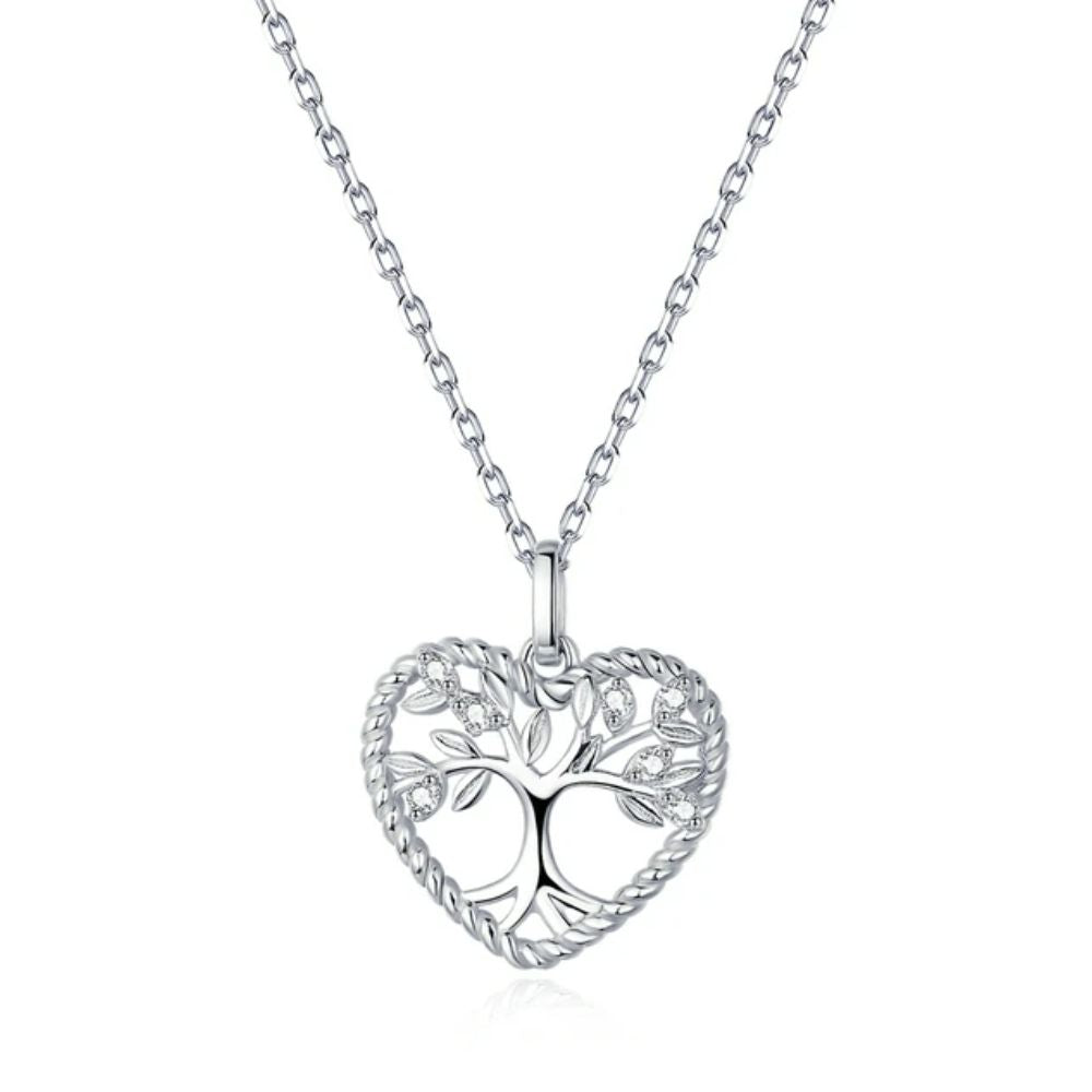 Collier Arbre de Vie Coeur Argent