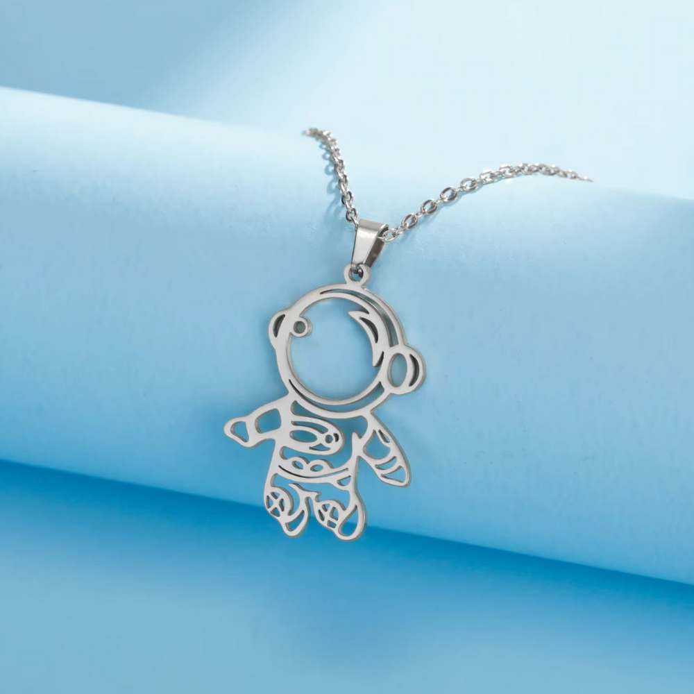 Collier Astronaute Argent