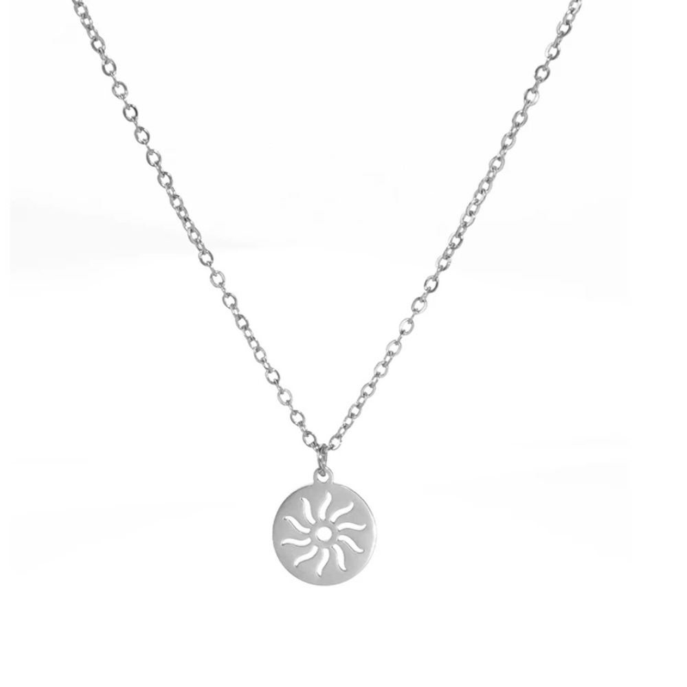 Collier avec Soleil Femme Argent