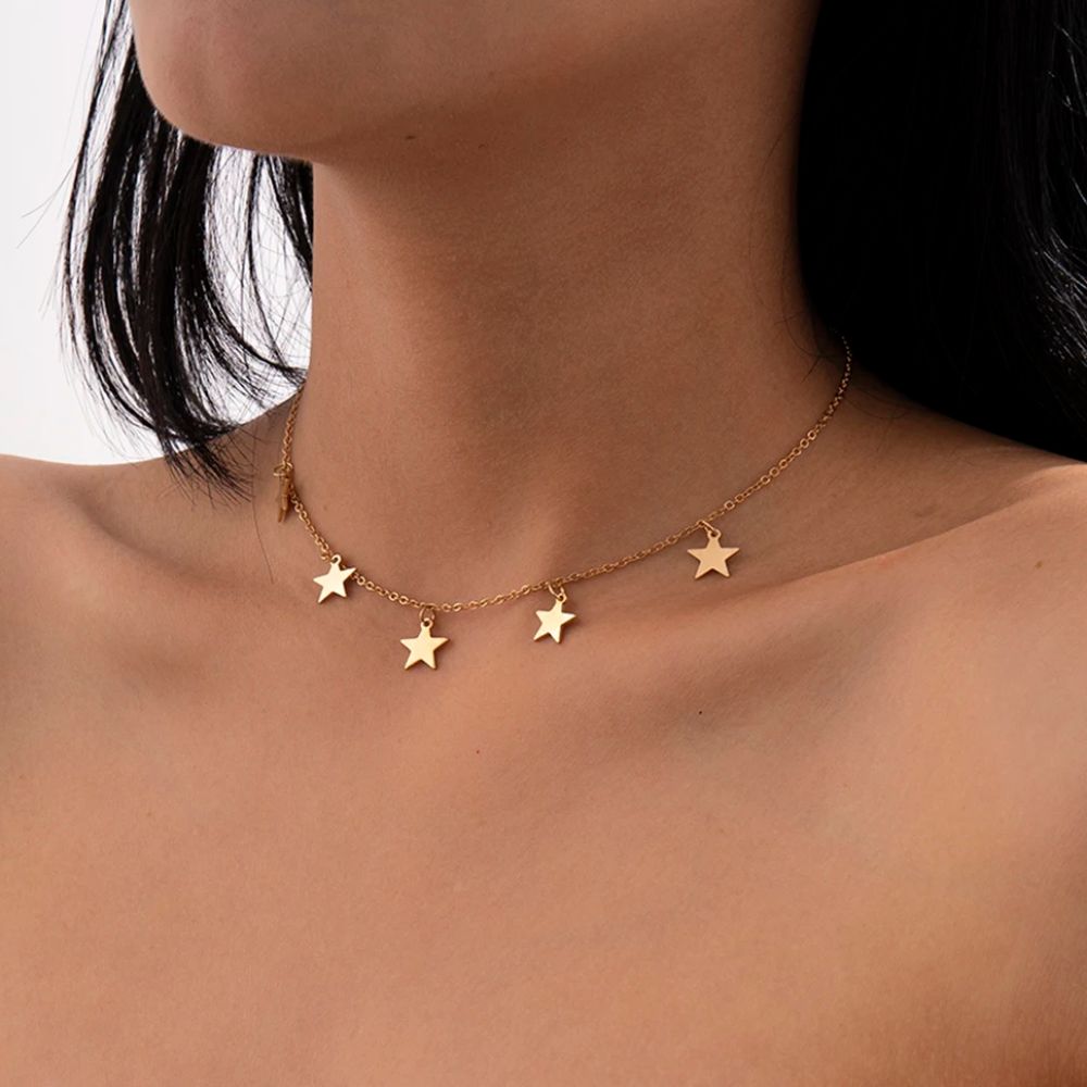 Collier Cinq Étoiles Acier