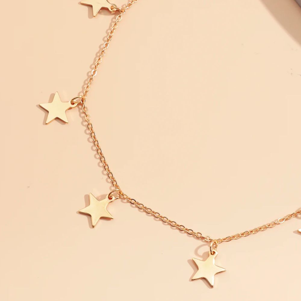 Collier Cinq Étoiles Or