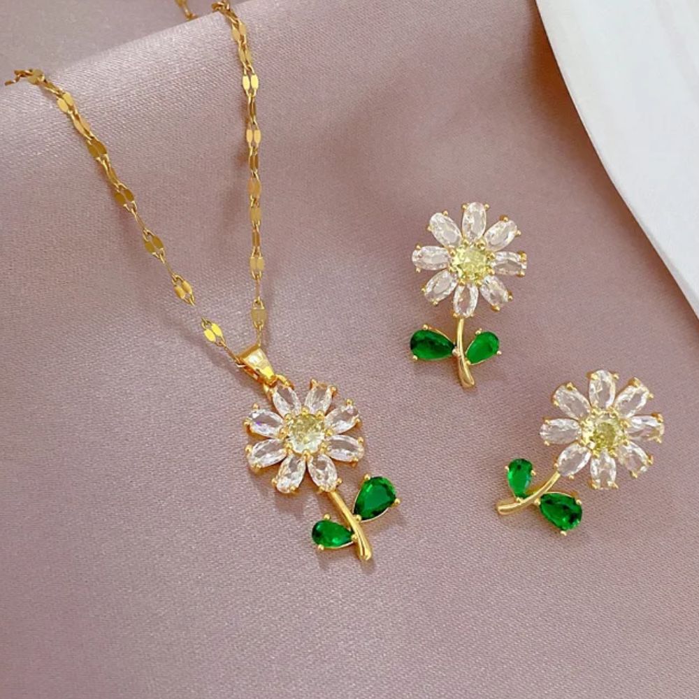 Collier Fleur Marguerite Or