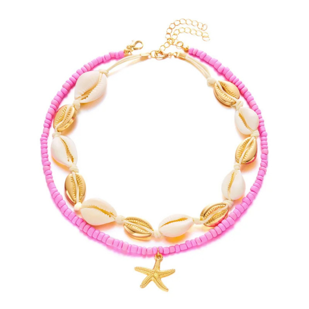 Double Collier Coquillage cauris