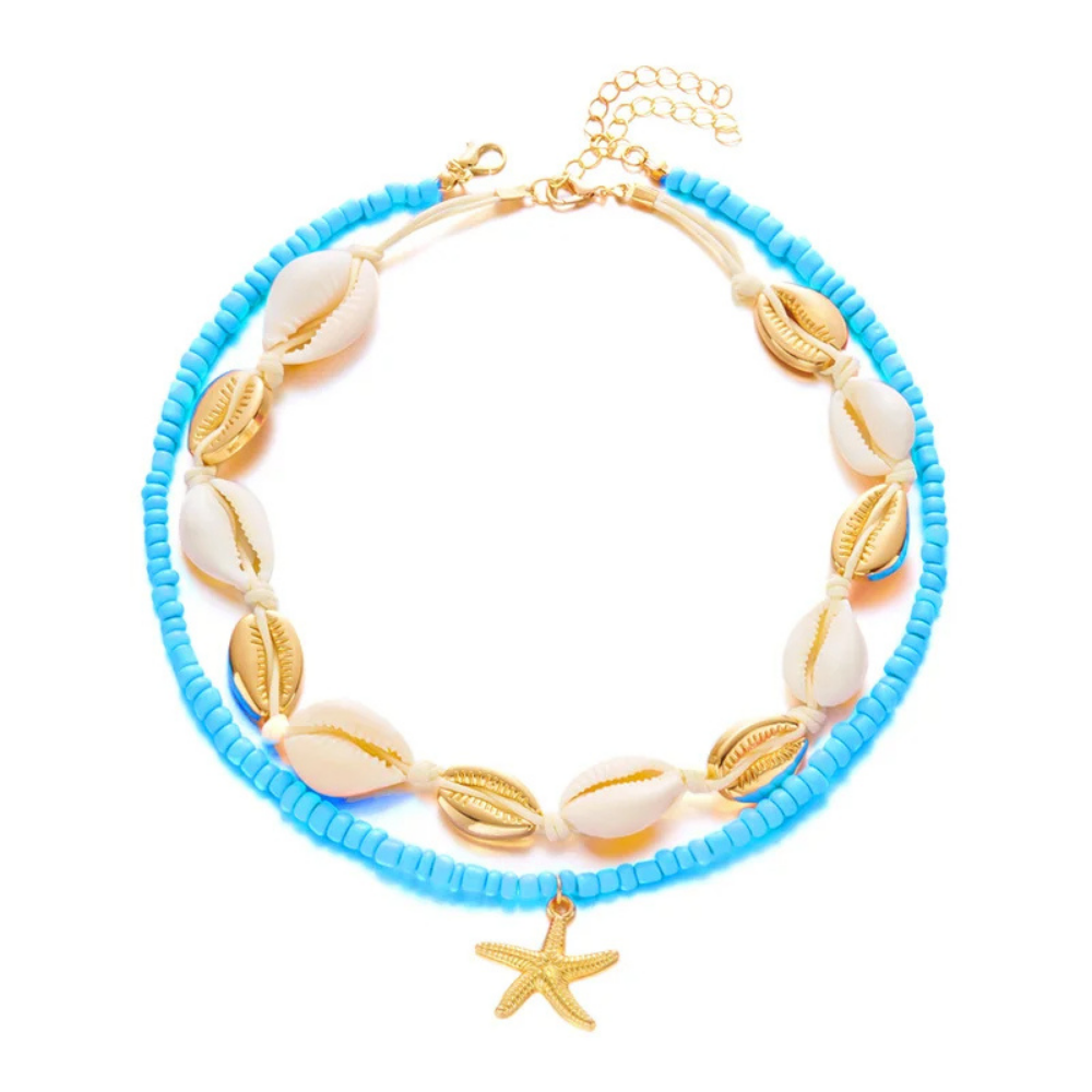 Double Collier Coquillage cauris
