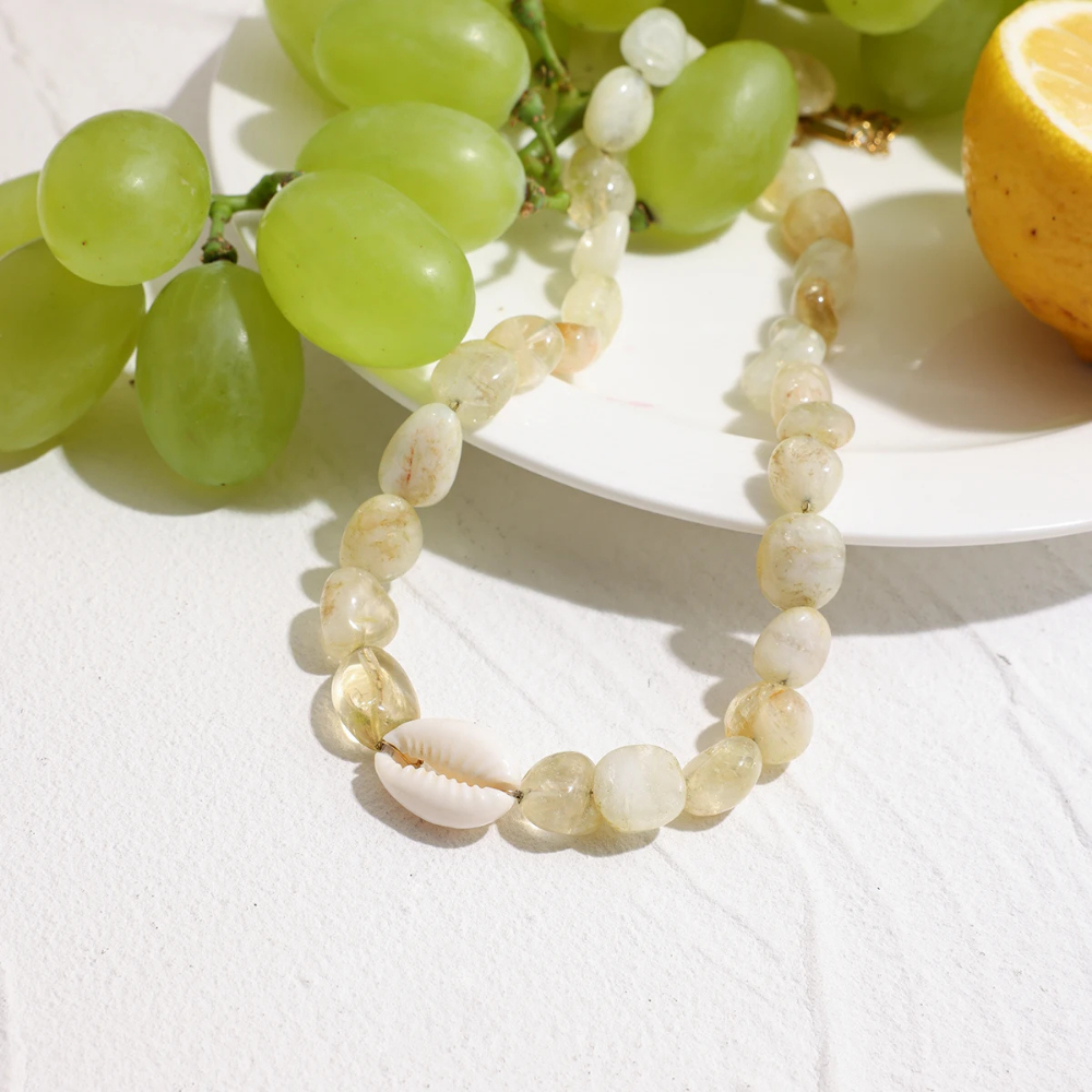 Collier Coquillage Pierre Naturelle pas cher