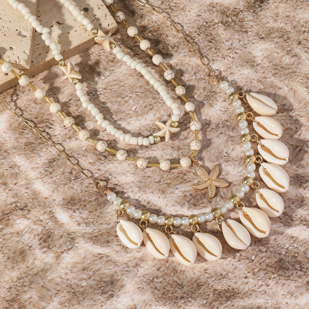 Triple Collier Coquillage
