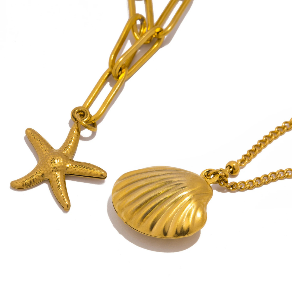 Deux Colliers Coquillage pas cher