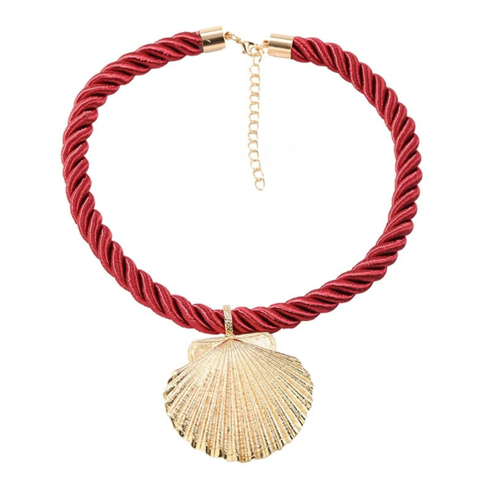 Collier Corde Coquillage pas cher