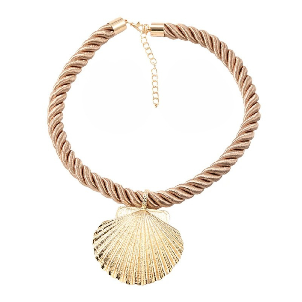 Collier Corde Coquillage pas cher