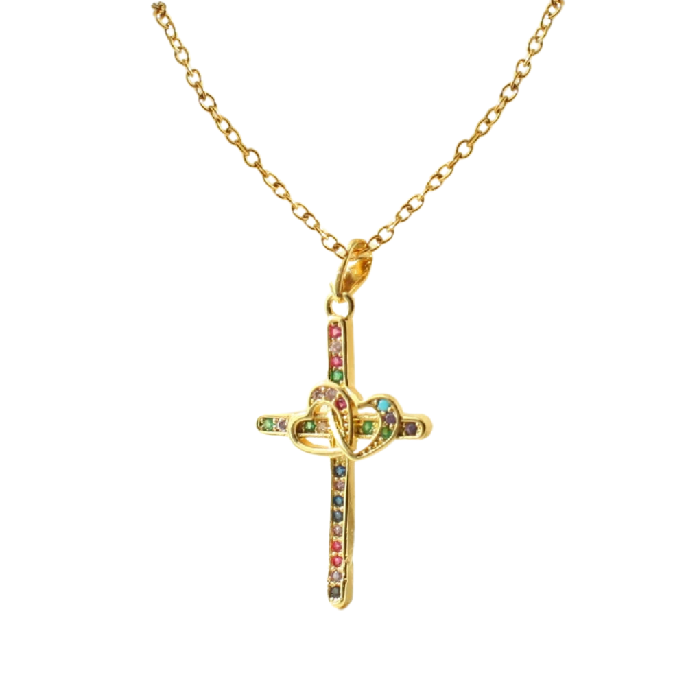 Collier Croix Cœur