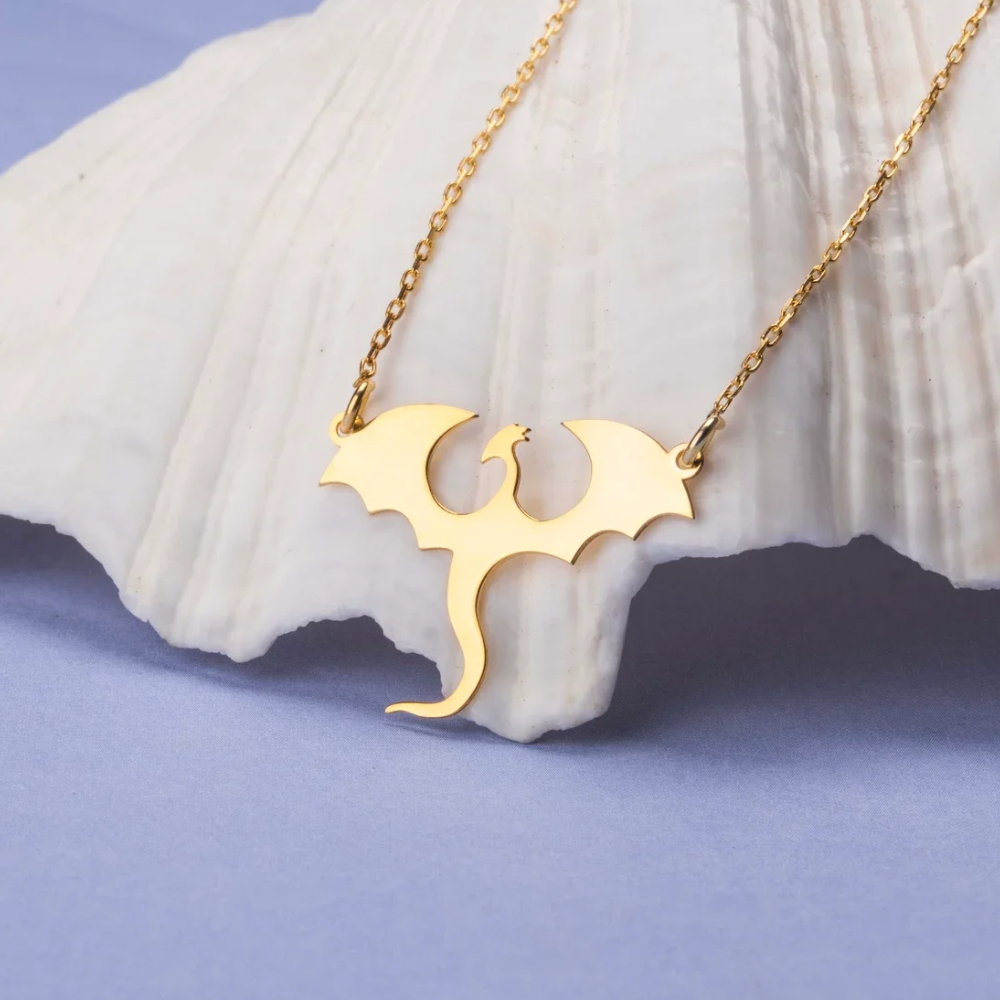 Collier Dragon Femme Or