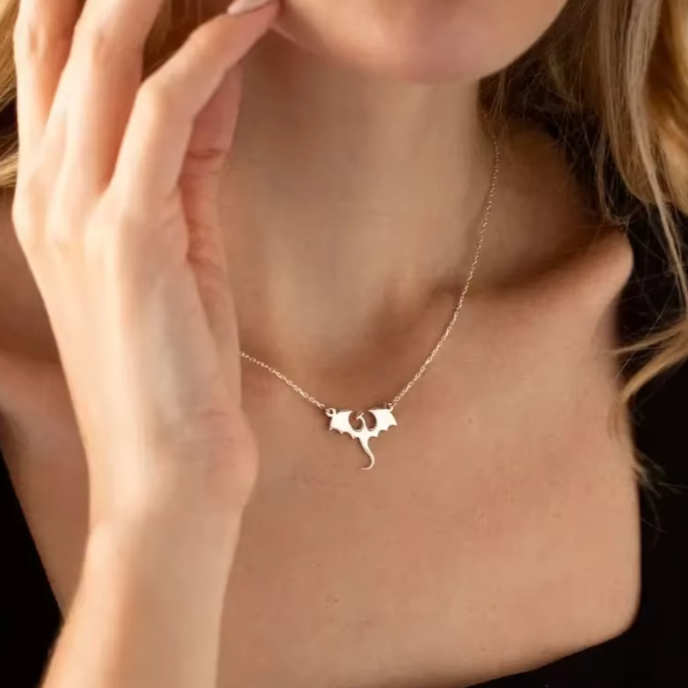 Collier Dragon Femme Métal