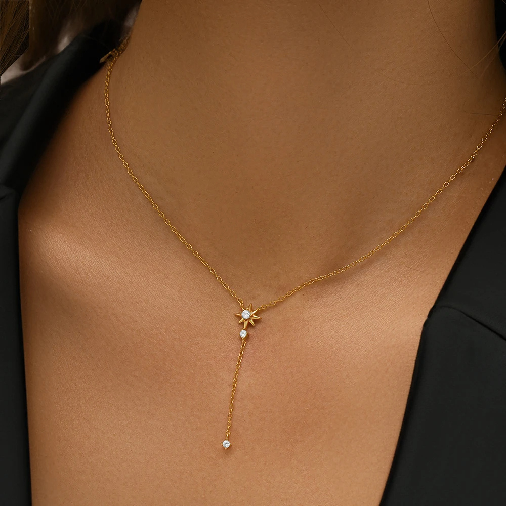 Collier en Y Étoiles Strass