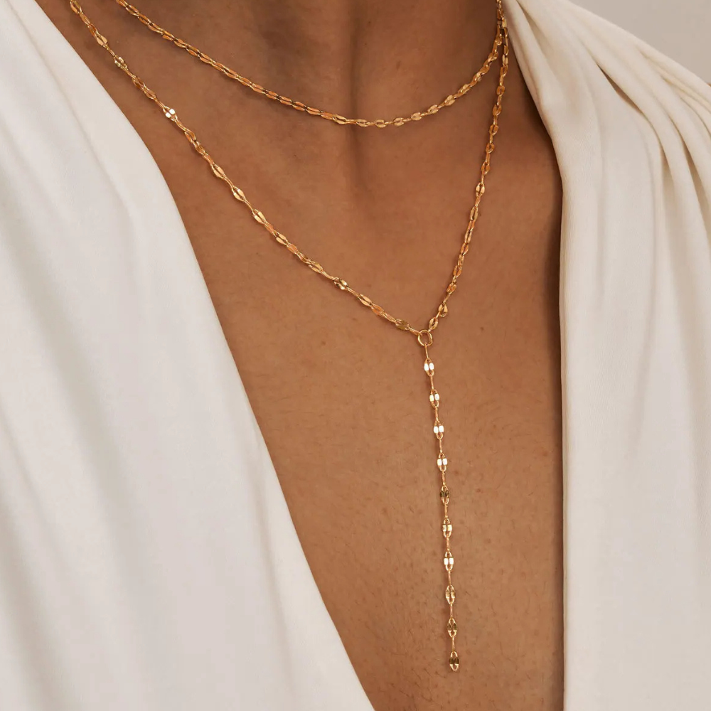 Collier en Y Double Chaîne pas cher