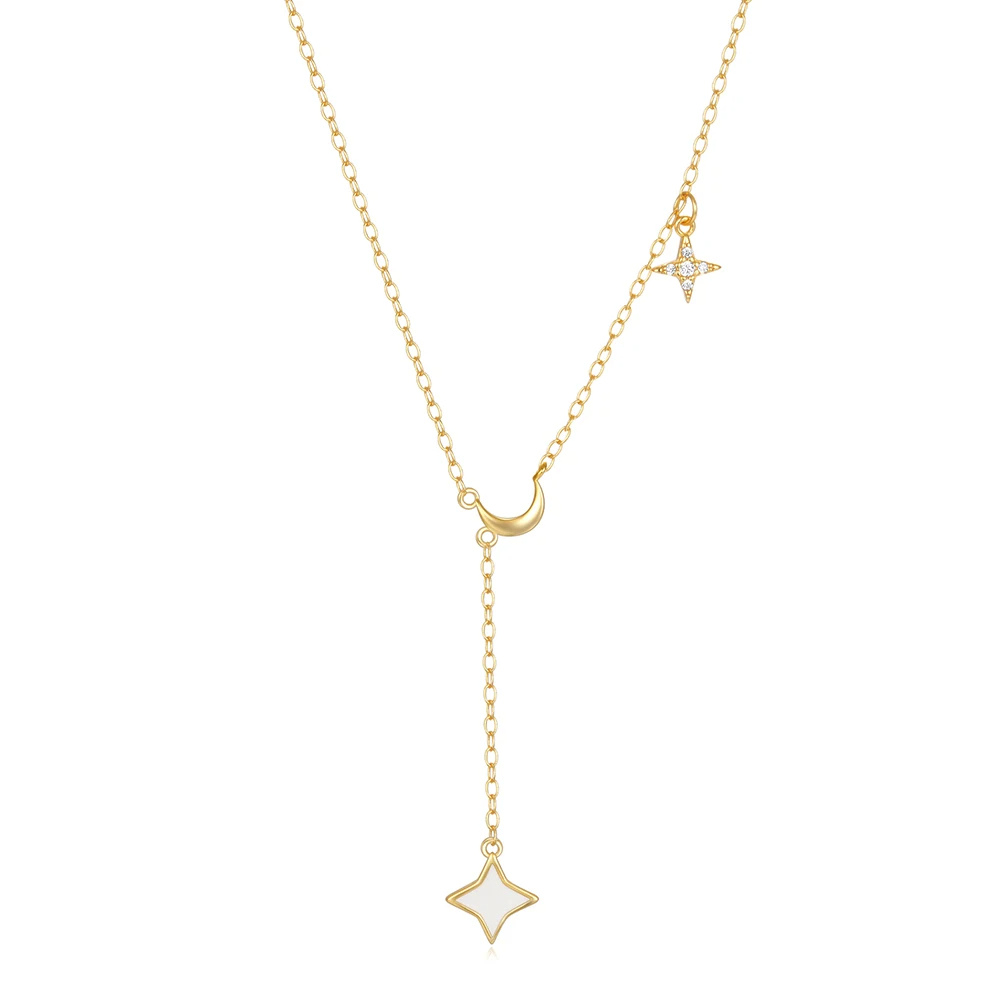 Collier en Y Étoile et Lune