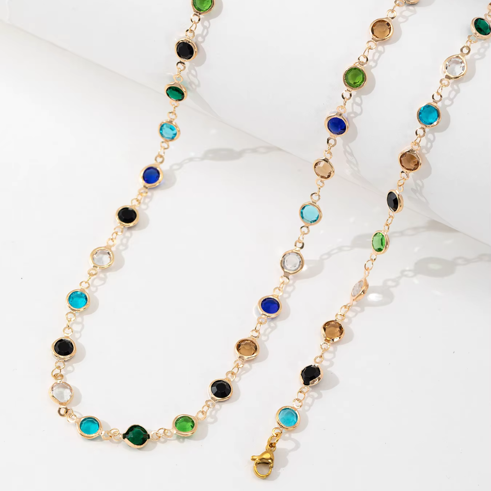 Collier en Y Multicolore pas cher