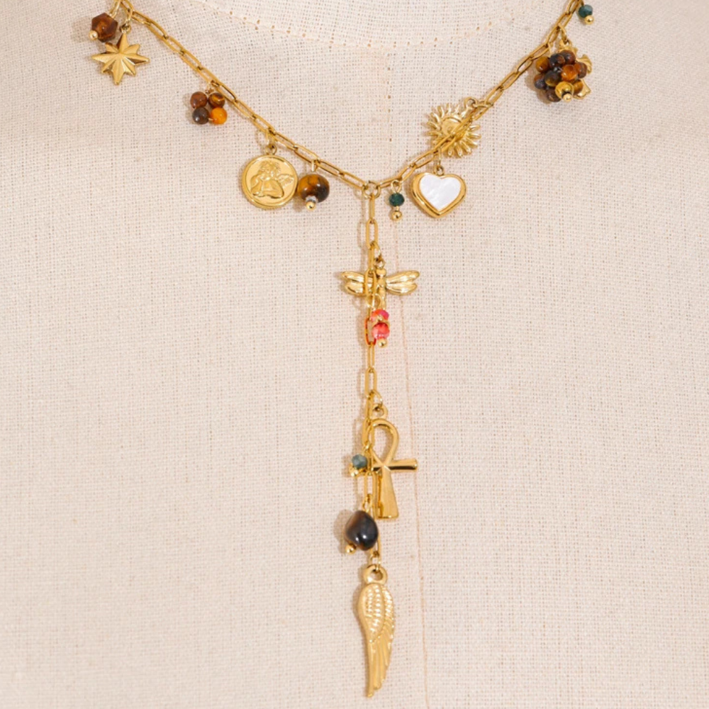 Collier en Y Charms pas cher