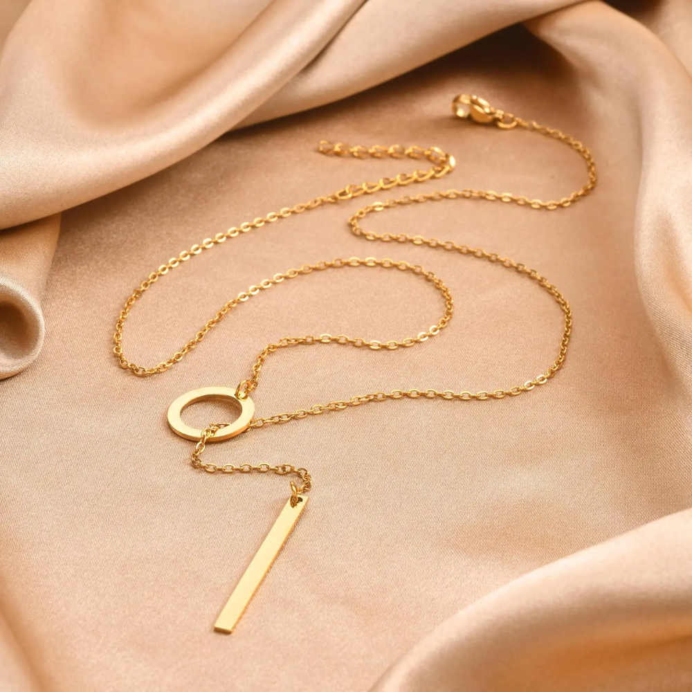 Collier en Y Minimaliste pas cher