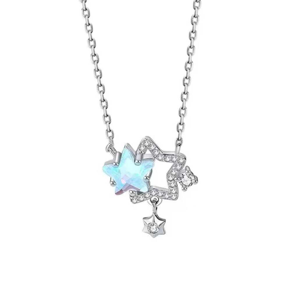 Collier Étoile Bleue Argent