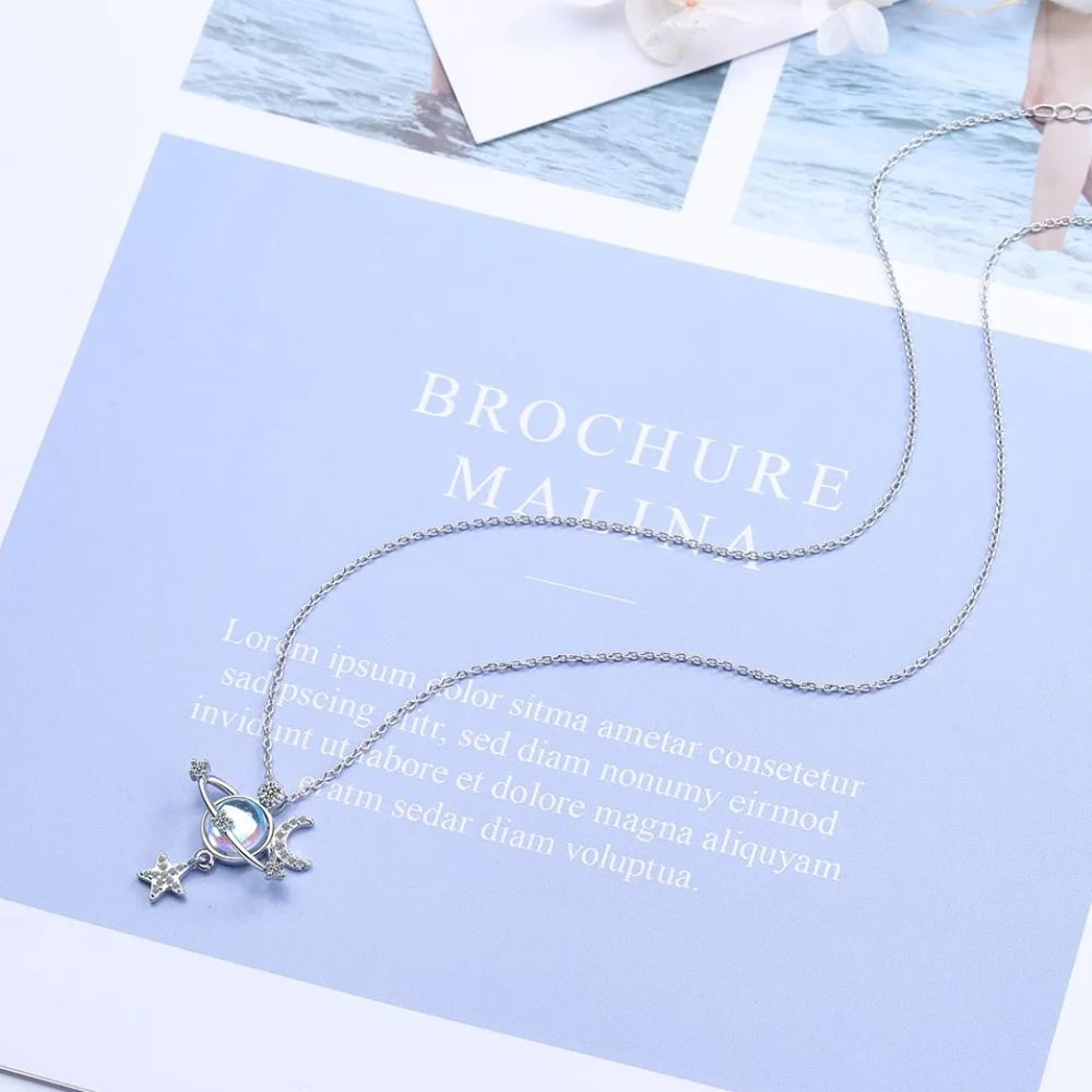 Collier Étoile Cosmos Argent