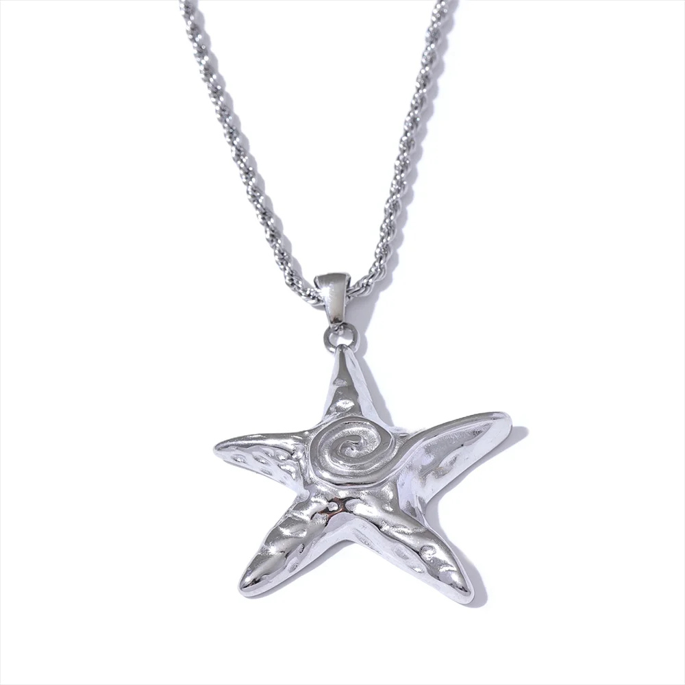 Collier Étoile de Mer Spirale pas cher