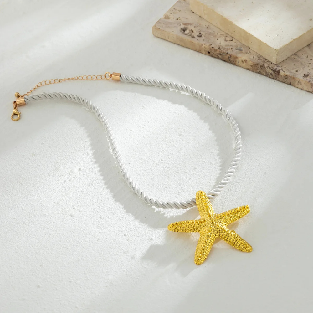 Collier Corde Étoile de Mer pas cher