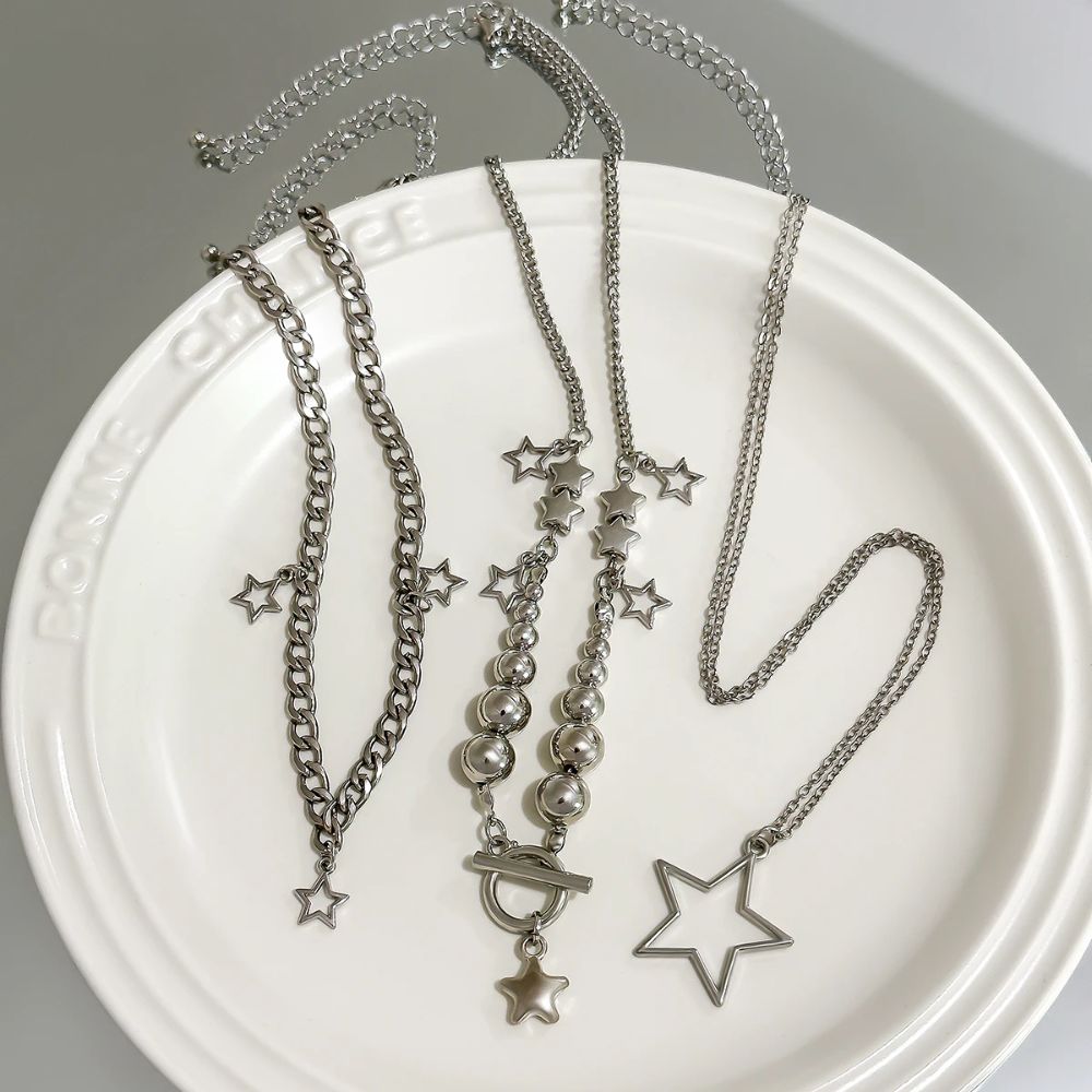 Collier Étoile Vintage Métal