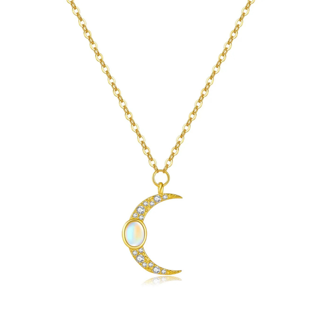 Collier Lune Pierre