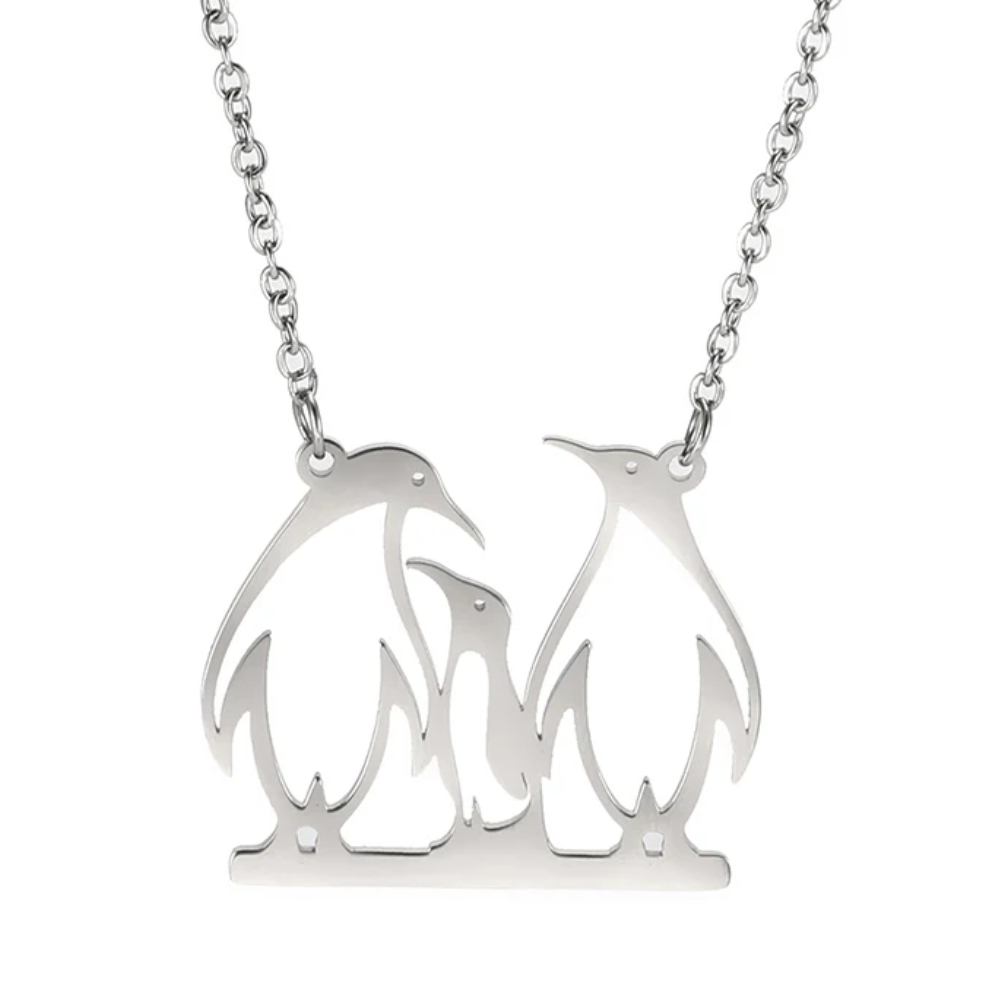 Collier Famille Pingouin