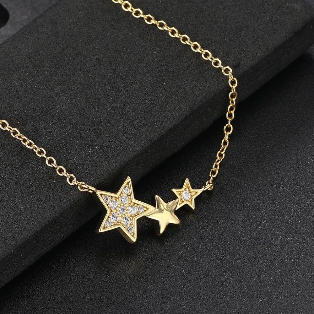 Collier Fantaisie Étoile Acier