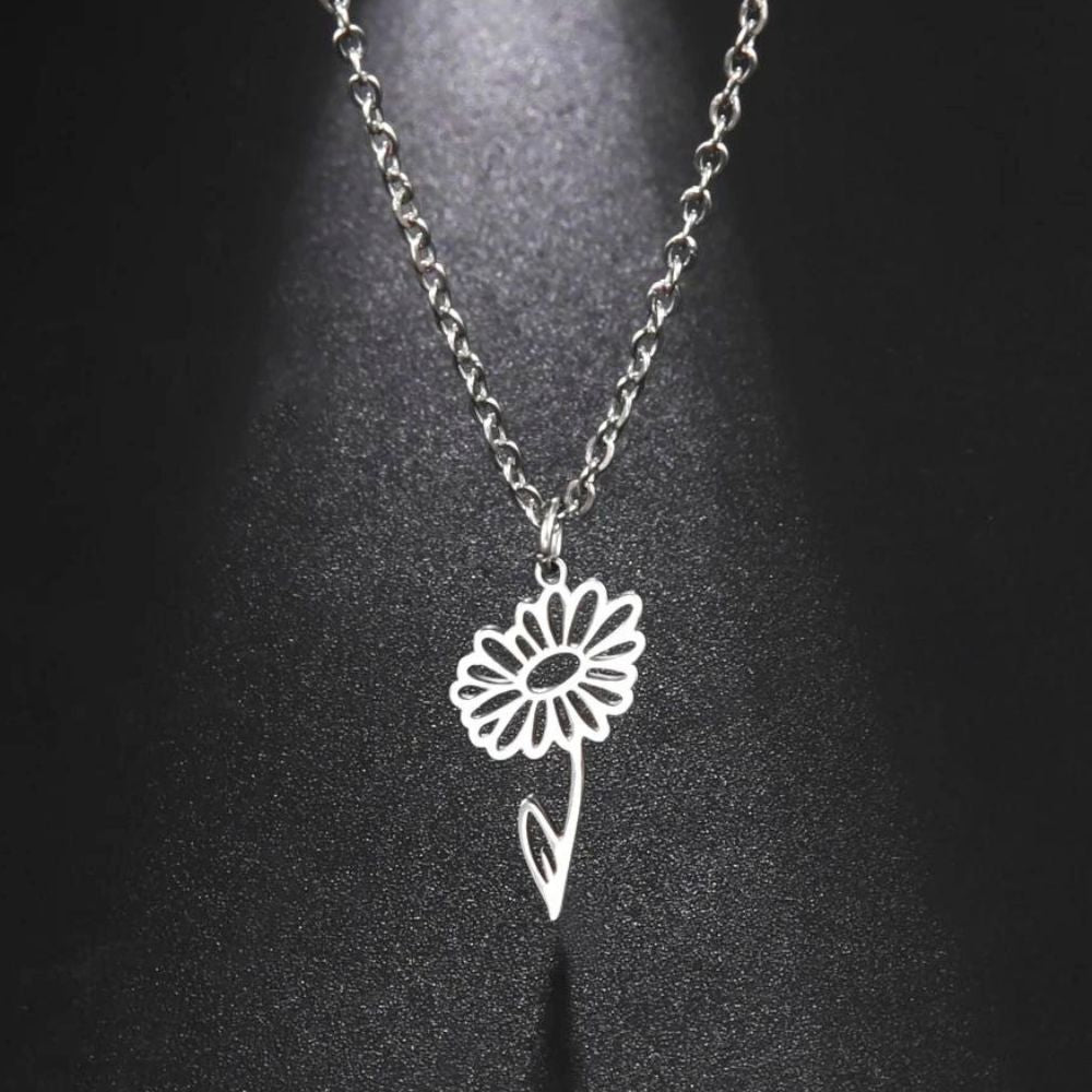 Collier Fleur Daisy Argent