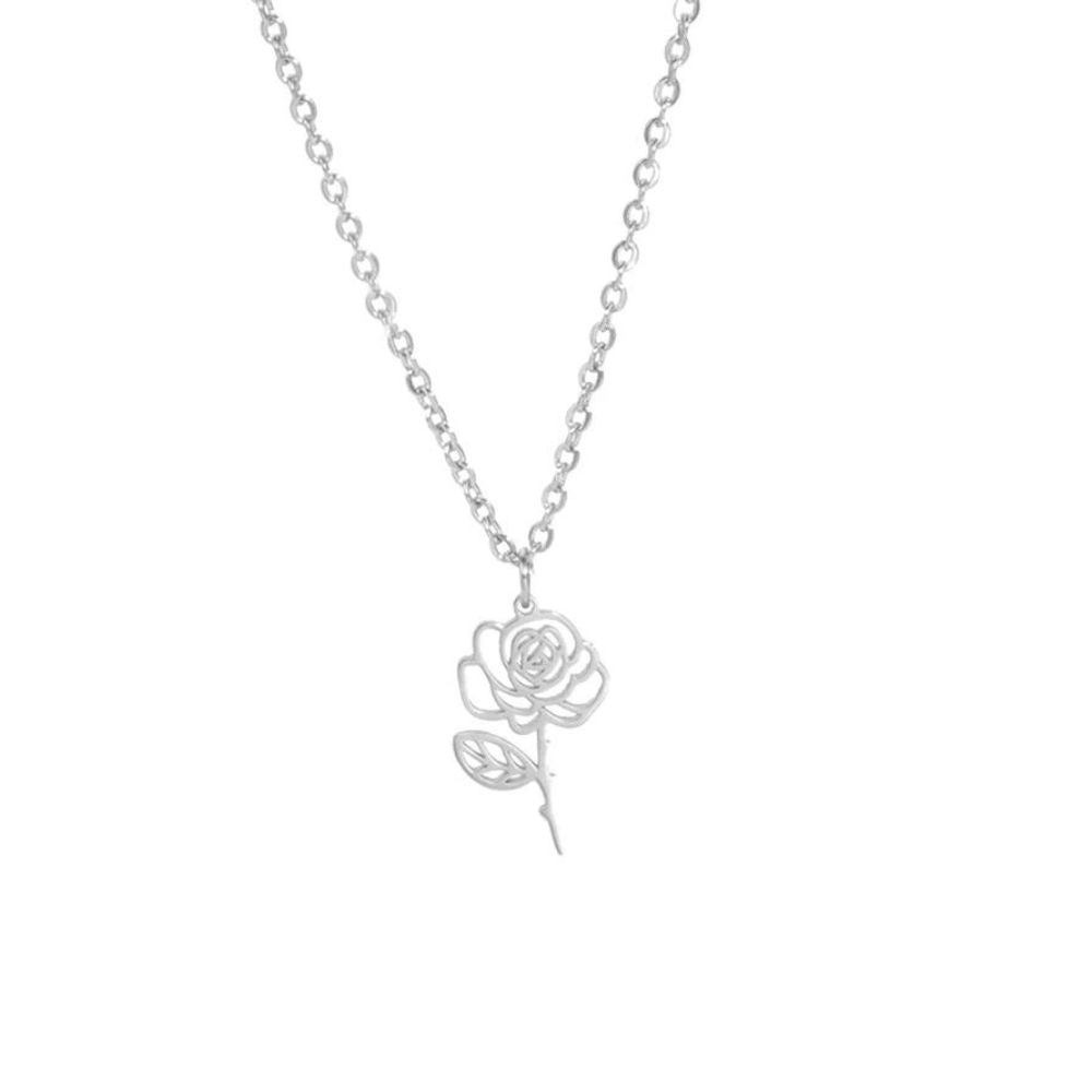 Collier Fleur Danse Argent