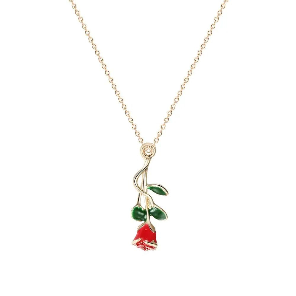 Collier Fleur Rose Simple