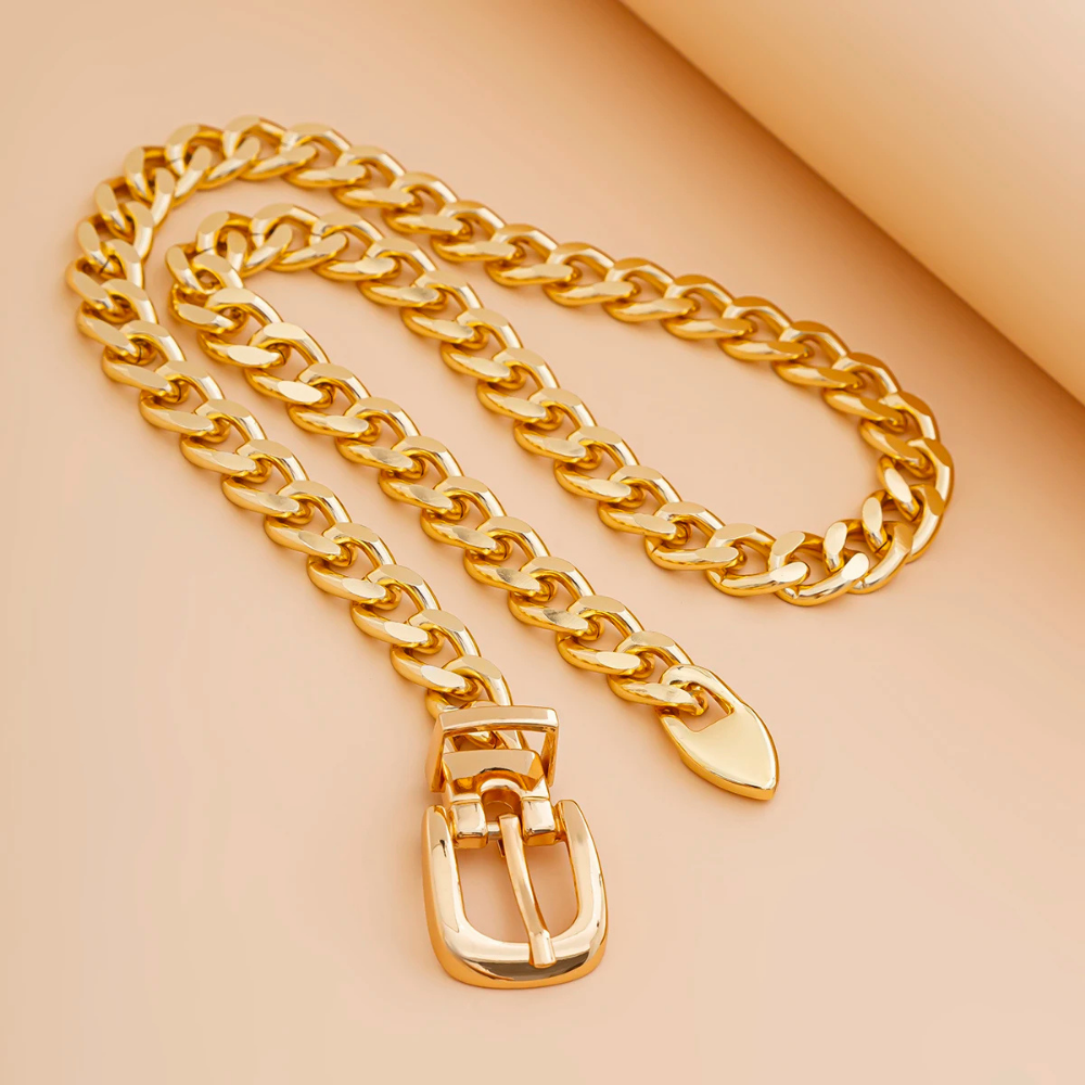 Collier Grosse Maille Ceinture Or pas cher