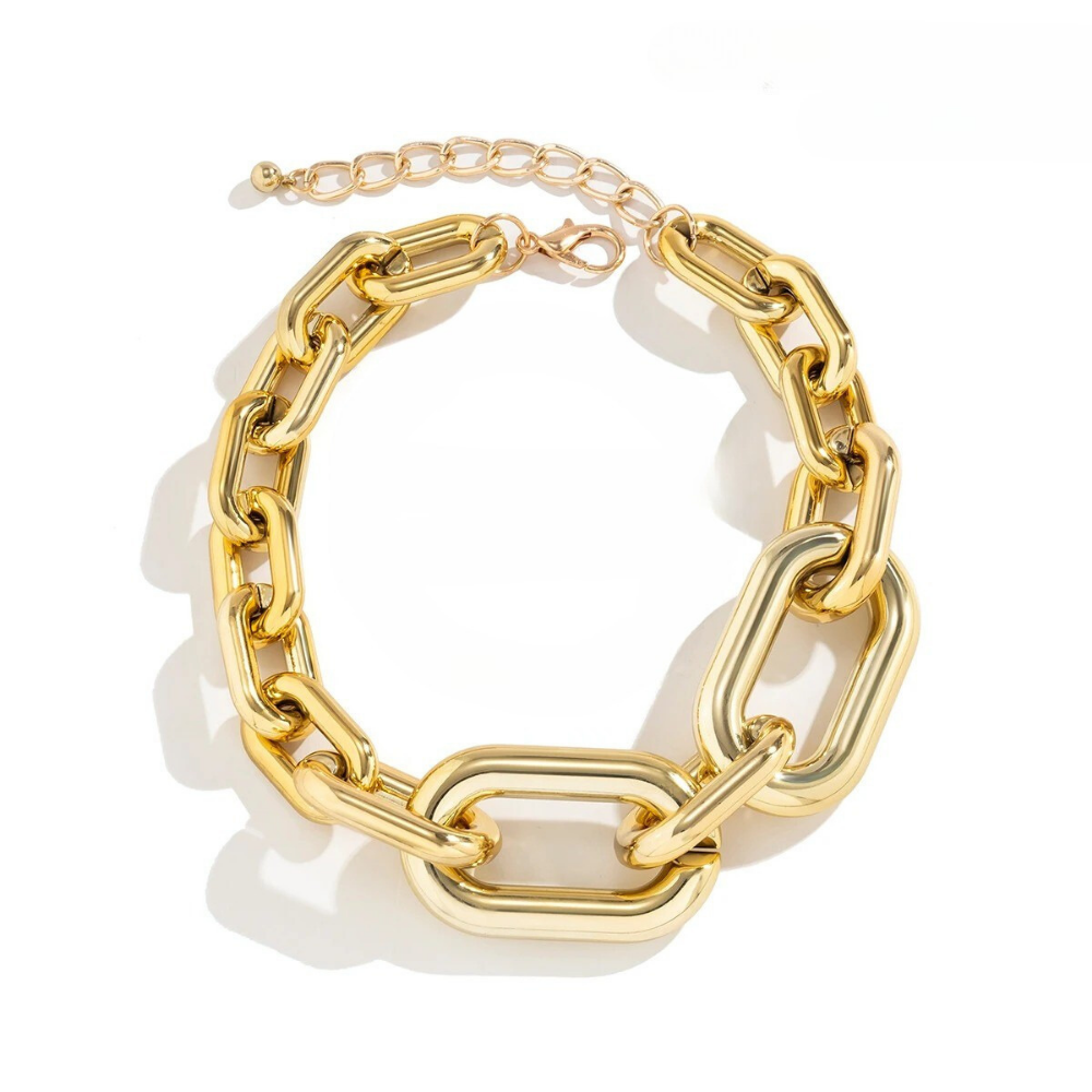 Collier Grosse Maille Or Femme pas cher