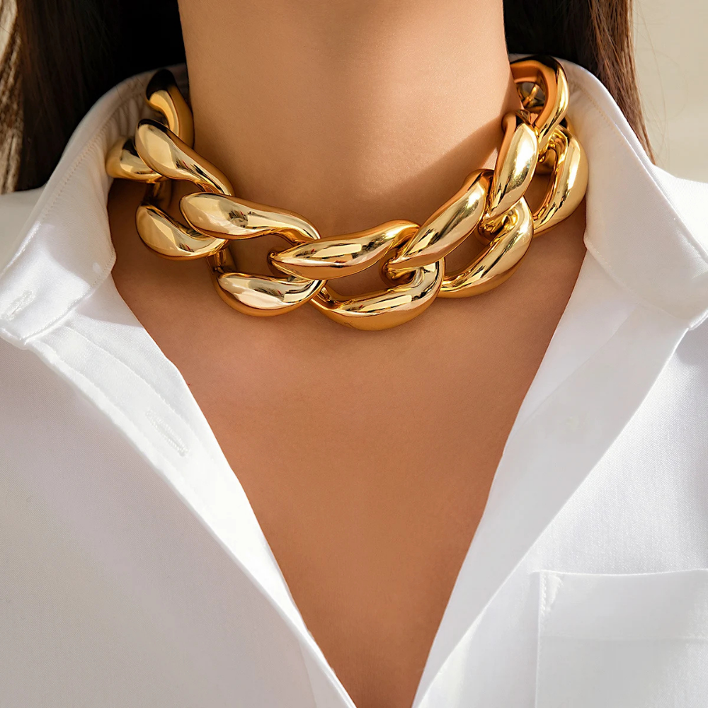 Collier Grosse Maille Or