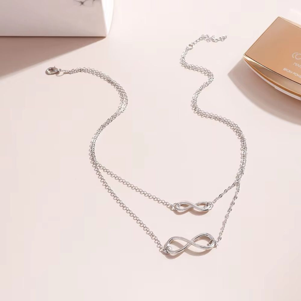 Collier Infini Double Chaîne