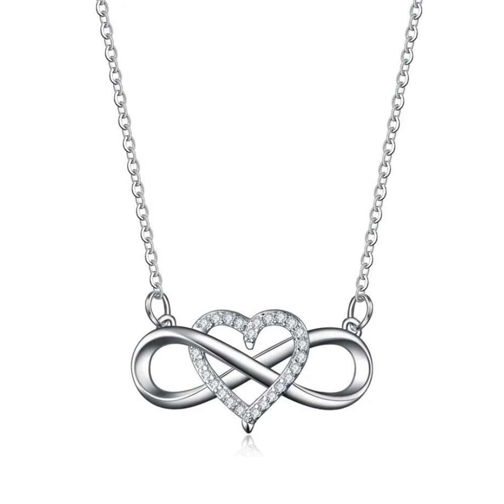 Collier Infini et Coeur Diamant