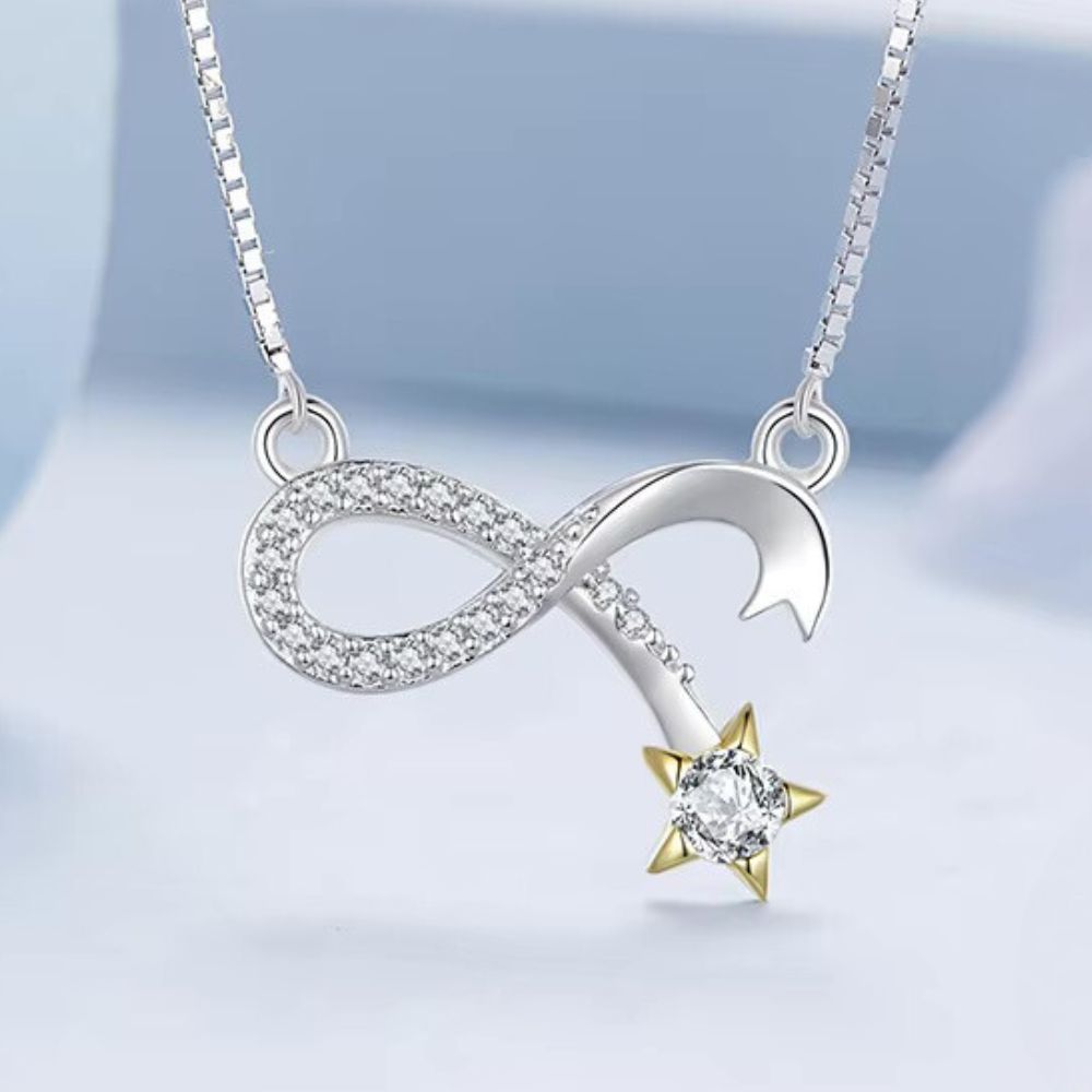 Collier Infini Argent avec étoile